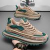 Spring New Shoes for Men Chunky Sneaker Trend Print Leather Casual Sport Running Shoes Street Cool Athletic Shoes