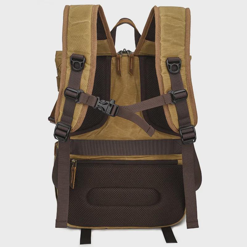 Retro Waterproof Canvas Camera Backpack - Seven Color Cotton SLR Digital Bag