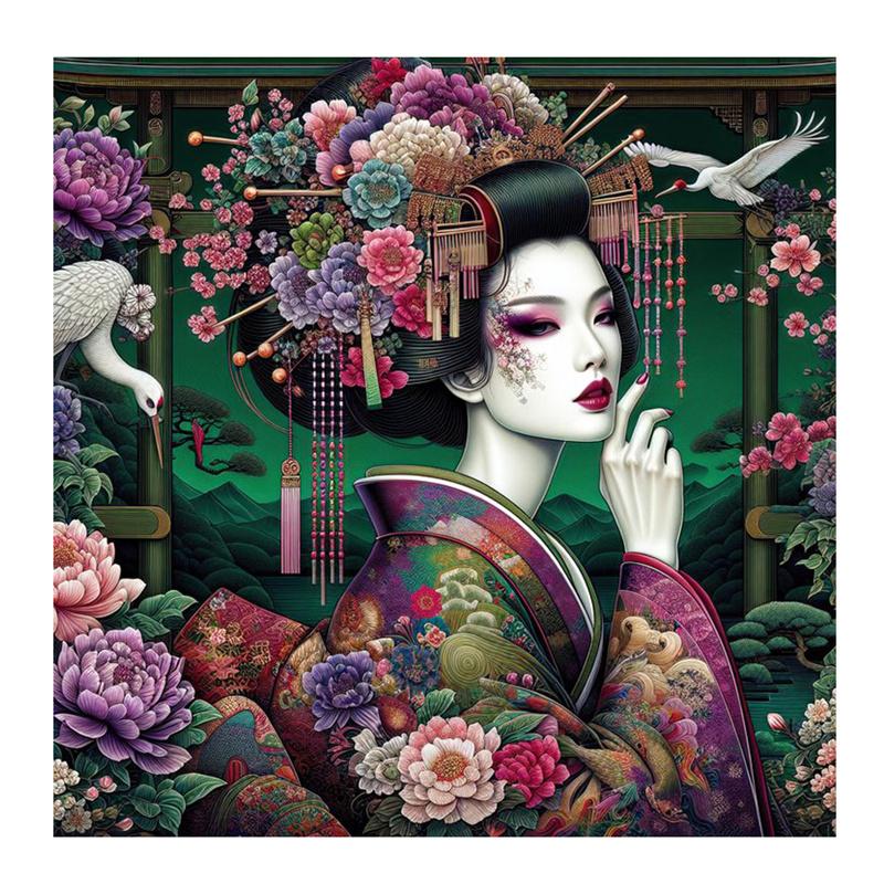 Наборы для алмазной живописи, вышивка крестом, японская женщина, 5D, сделай сам, алмазная вышивка, портрет, стразы, полная мозаика, декор для дома