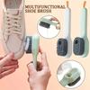 1pc/2pcs Multifunction Cleaning Shoe Brush Soft Automatic Liquid Shoe Brush Long Handle Clothes Soap Brush With Hook Clean Tool