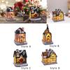 Christmas Snow Light up House Xmas Miniature Desk Decorations with Warm Light for Festival Wedding Good Craftsmanship Versatile