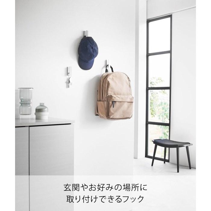 [Yamazaki] Wall Hook 3-Piece Set with Gypsum Board Pins & Wood Screws, White, 2.4 x 3 x 6.5cm (each) Tower Wall Hanger, Concealed Holes