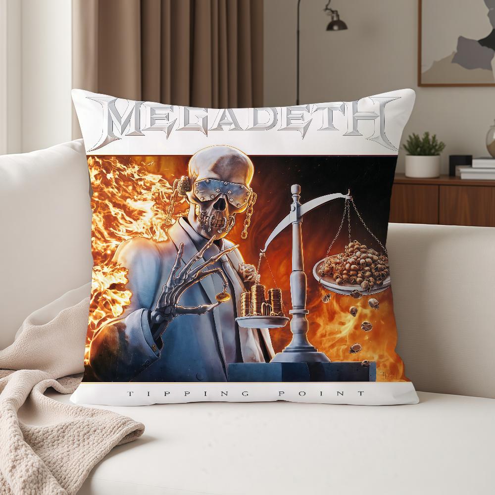 M-megadeth Band Pillow Case Suitable For Bedrooms Living Rooms Cars Home Decoration
