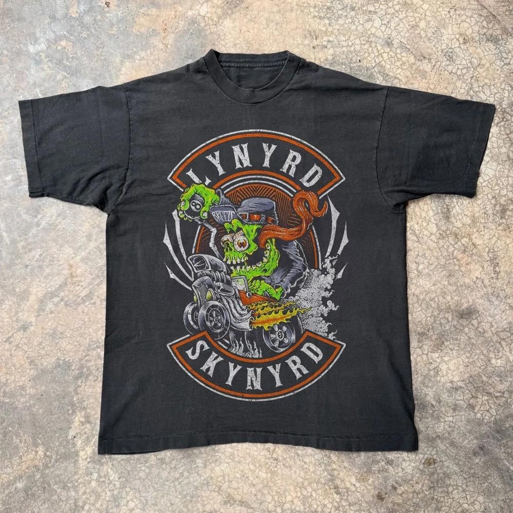 Редкая черная unisex футболка Lynyrd Skynyrd Hot Rod Monster Размеры S-5XL Unisex футболка