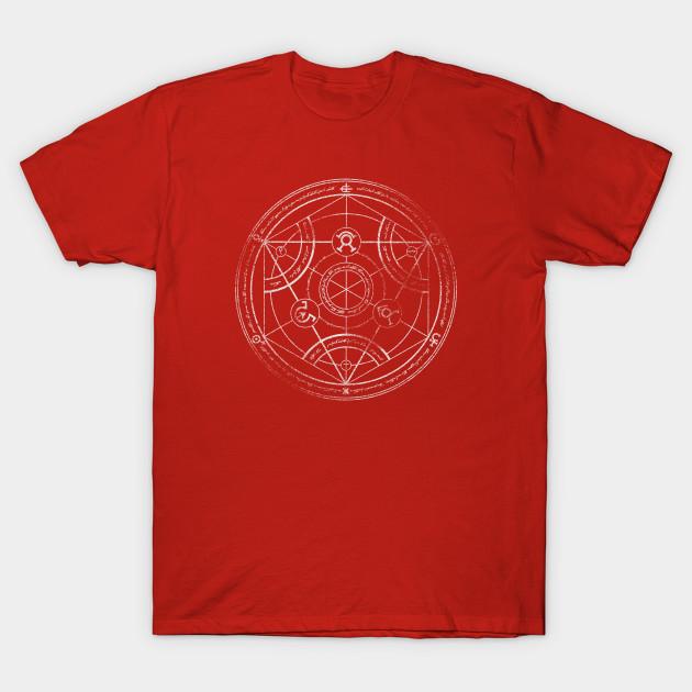 Unisex Fashion TShirt Human Transmutation Circle Print TShirt Plus Size S-5XL T-Shirt 100%Cotton Tops O Neck Short Sleeve Tees