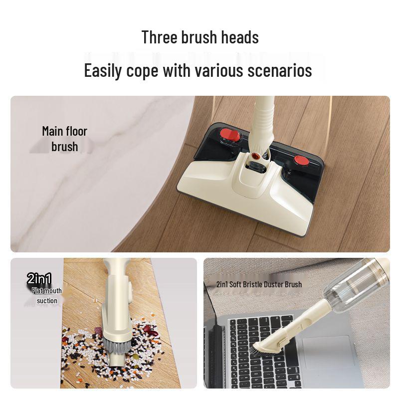 Беспроводной пылесос и швабра «все в одном» с высокой мощностью всасывания для дома - Маленький, ручной, подходит для домашних животных, удалитель пылевых клещей