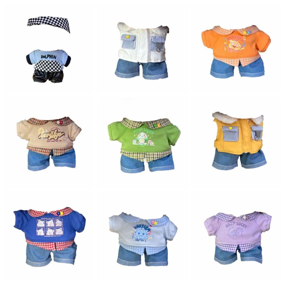 Худи 20 см Одежда для хлопковой куклы Повседневный костюм Одежда для плюшевых игрушек Костюм для набивной куклы Аксессуары для кукол