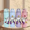1PC Color Game Controller Heart Decor Graphic,750ml Color Plastic Sports Water Bottle,Leakproof Flip Straw Lid,Suitable for Sports Office Home Use
