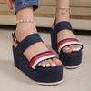 Fashion Summer Large Size  High Heels Platform Wedges Sandals Party Red Female Shoes Comfortable Casual Outdoor Women's Sandals
