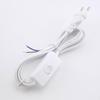 Transparent White Black UK AU EU US AC Desk Lamp Power Supply Extend Connector Adapter Cable Repair Cord Electric Switch Plug