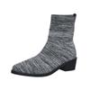 Knitting Women Snow Ankle Boots Designer Mid Heels Shoes Winter Classic Sock Boots 2024 Tremd Winter Pumps Goth Botas De Muje