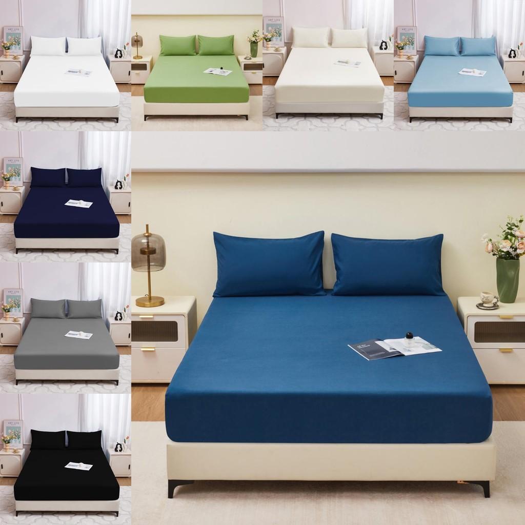 Solid Color Bed Cover With Soft Polyester Fabric For Home Bedroom Use