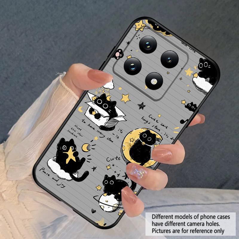 Мультяшный Лунный Кот Для Xiaomi Poco X7 M7 Pro 5G M5 X4Pro M4 M6 4G C65 C75 F6 F5 X6 X5 X7 X5 F7 Ultra M5S M4Pro 5G мягкий чехол для телефона