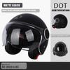 Сертификация DOT Мотоциклетный Casco Go Kart Скутер Мотор-фургон Мотоциклетные шлемы с двумя линзами Винтажные шлемы Four Seasons Racing Half Helmet