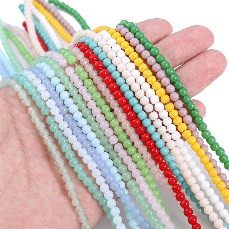 95Pcs Crystal Glass Beads Solid Loose Spacer Beads for DIY Necklace Bracelet Jewelry Making