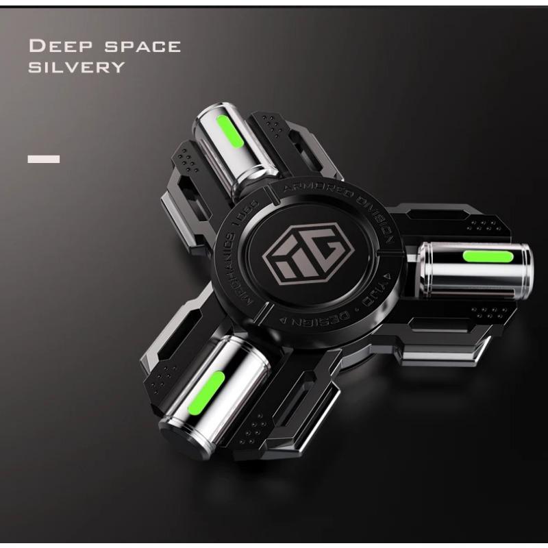 Спиннер из металлического сплава, светящийся, долговечный, с гироскопом на кончике пальца, EDC, вращающийся волчок, игрушки для снятия стресса для взрослых и детей