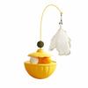 Long Pole Cat Teaser Wand Toy Rotating Feather Bell Treat Dispenser Catnip Wobble Puzzle Ball For Indoor Cat Exercise