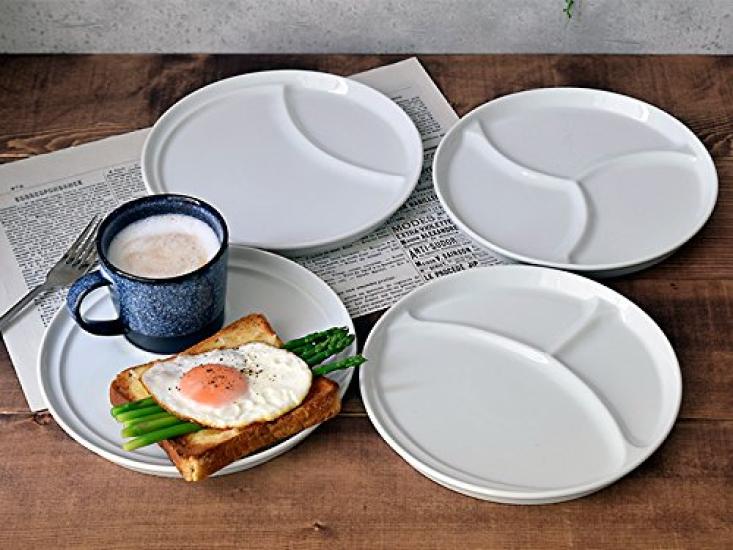 Tableware East Divider Plate Round 2 Lunch 22cm White