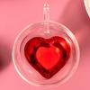 Кружка с двойными стенками Heart Большая термостеклянная кружка