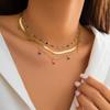 Layered Chain with Colorful Crystal Choker Necklace for Women Trendy Wedding Jewelry on the Neck 2026 Fashion Accessories Female
