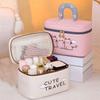Portable Cosmetic Bags with Handle Toiletry Pouch Convenient Travel Makeup Bag  Casual Shopping