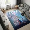 Pop Art Rafael Nadal Tennis Player Area Rug, Non Slip Floor Mat, Splash Ink Portrait Print Carpet for Living Room Bedroom