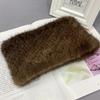 Natural Mink Fur Neck Warmer Elastic Women Winter Warm Headband Female Genuine Mink Fur Ring Scarf