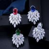WWJ Delicate Prom Jewelry Zircon Stud Earrings for Women