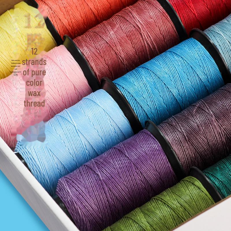 Браслет/ожерелье из цветной восковой нити Morandi: 12, 6 и 3 пряди — самодельная плетеная веревка для изготовления украшений и брелоков