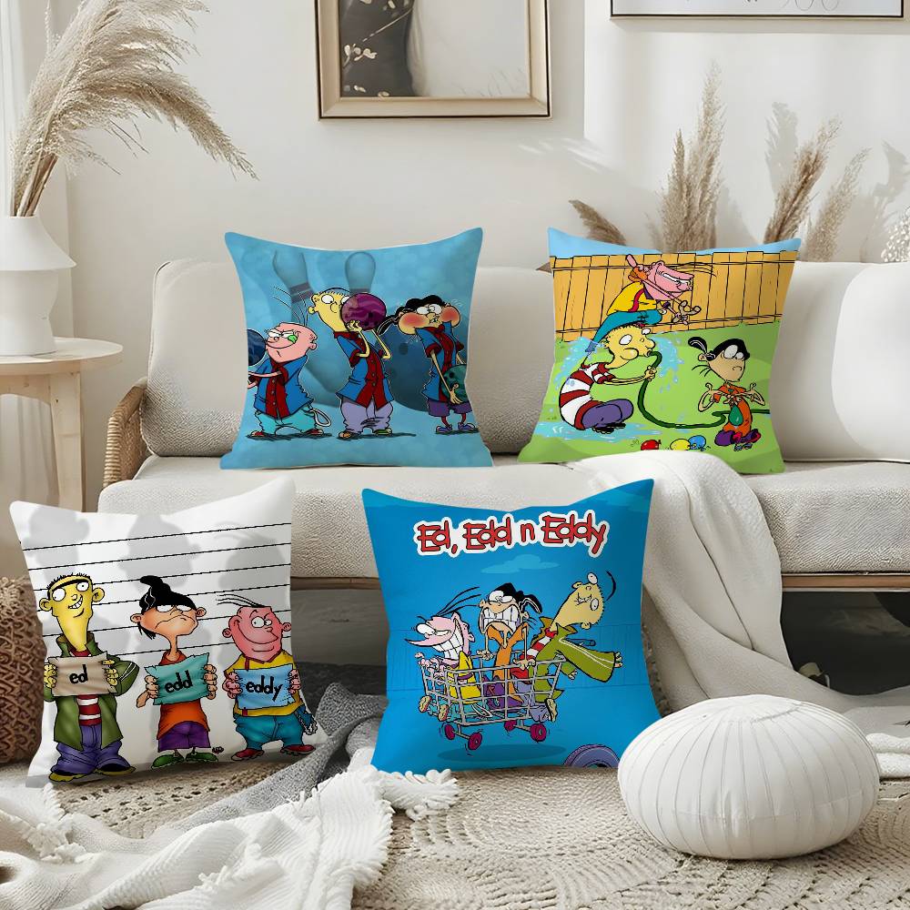Наволочка E-Ed Edd N Eddy для дома, общежития, спинки стула, короткий плюш, двусторонняя печать, подушка для офисного сна