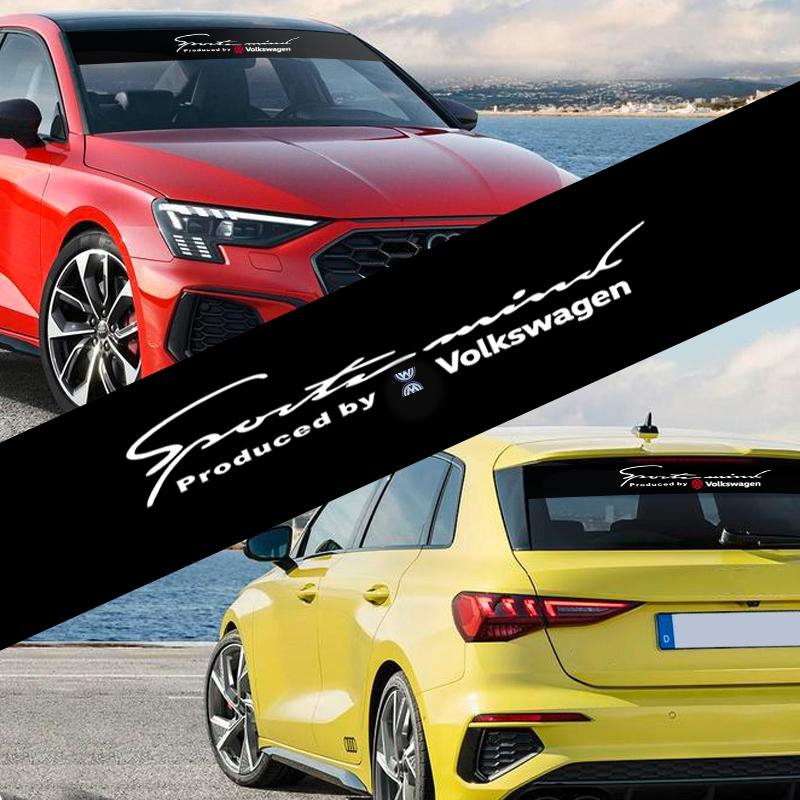 Автомобильные наклейки на лобовое стекло Светоотражающие Виниловая наклейка для тюнинга автомобиля 3D наклейки для Volkswagen Golf-5 6 7 Lavida Polo Tiguan Passat