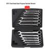 12PC Dual-Use Ratchet Wrench Set: Fixed & Open-End for Quick Automotive Repairs
