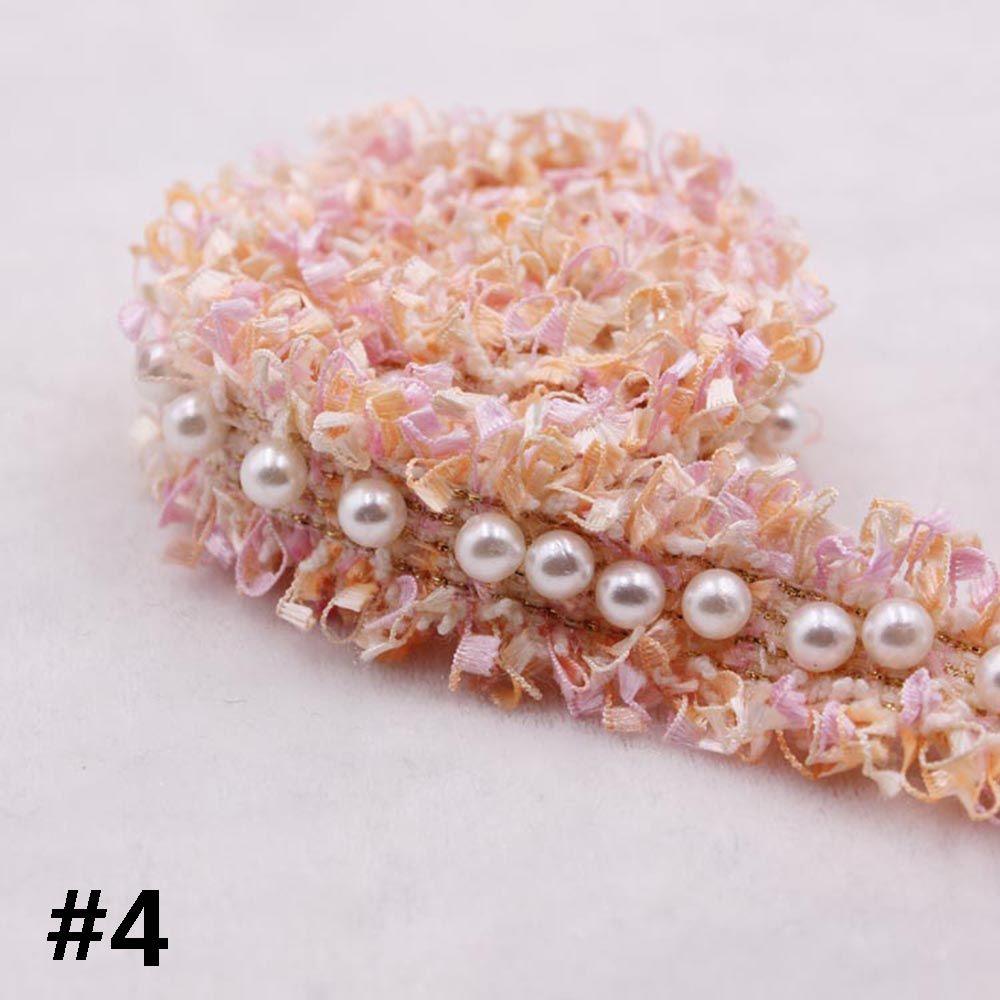 1 ярд DIY Craft Vintage швейные принадлежности ручной работы костюм платье лента ткань кружевная отделка жемчужные бусины