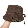 ins new spring and summer leopard print bucket hat women's basin hat travel fashion versatile literary sun hat