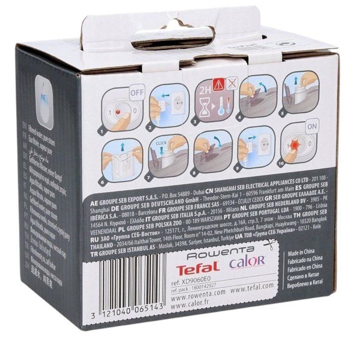 Картридж против накипи - CALOR, ROWENTA - Набор из 2 шт. - Совместим с несколькими моделями - Система защиты от накипи