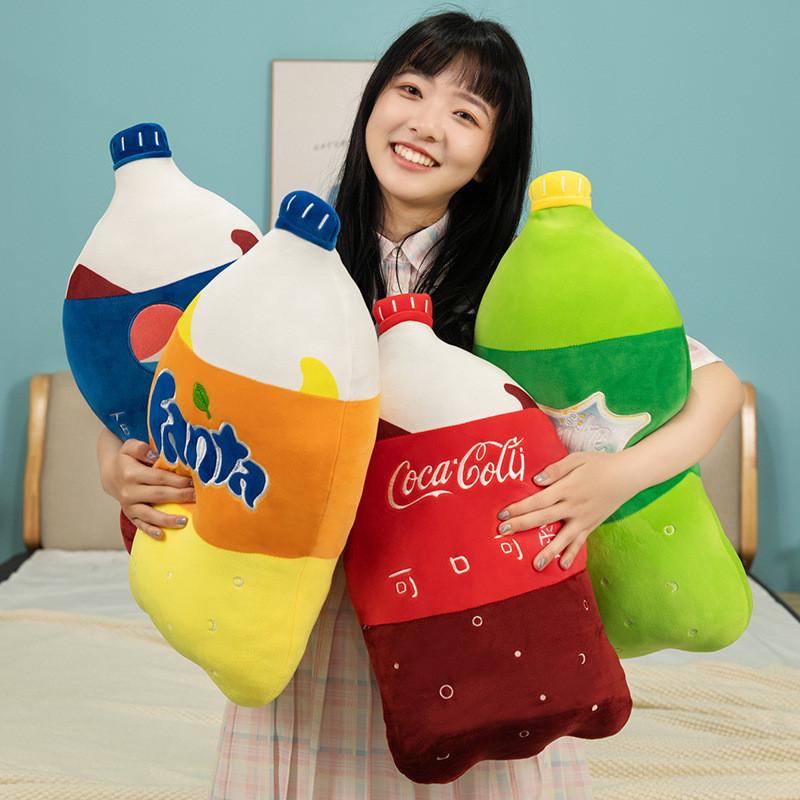 Plush Beverage Pillow With Soft Duck Down Filling For Creative Home Decor**