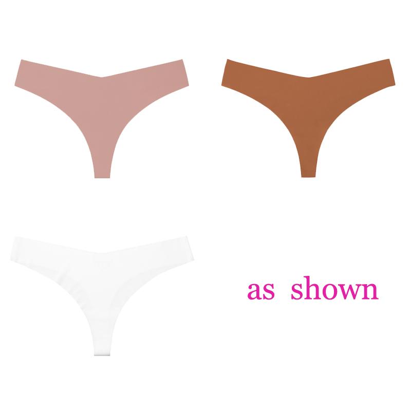 3 шт./лот, женские сексуальные трусики из ледяного шелка с низкой талией, нижнее белье без следов, стринги, женские стринги, дышащее нижнее белье, искушение, нижнее белье