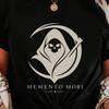 Футболка Memento Mori | Минималистичная футболка с Жнецом | Футболка по стоической философии