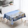 Зимняя снежная скатерть, красивая, необрастающая, водонепроницаемая, прямоугольная, кухонный стол, украшение для дома