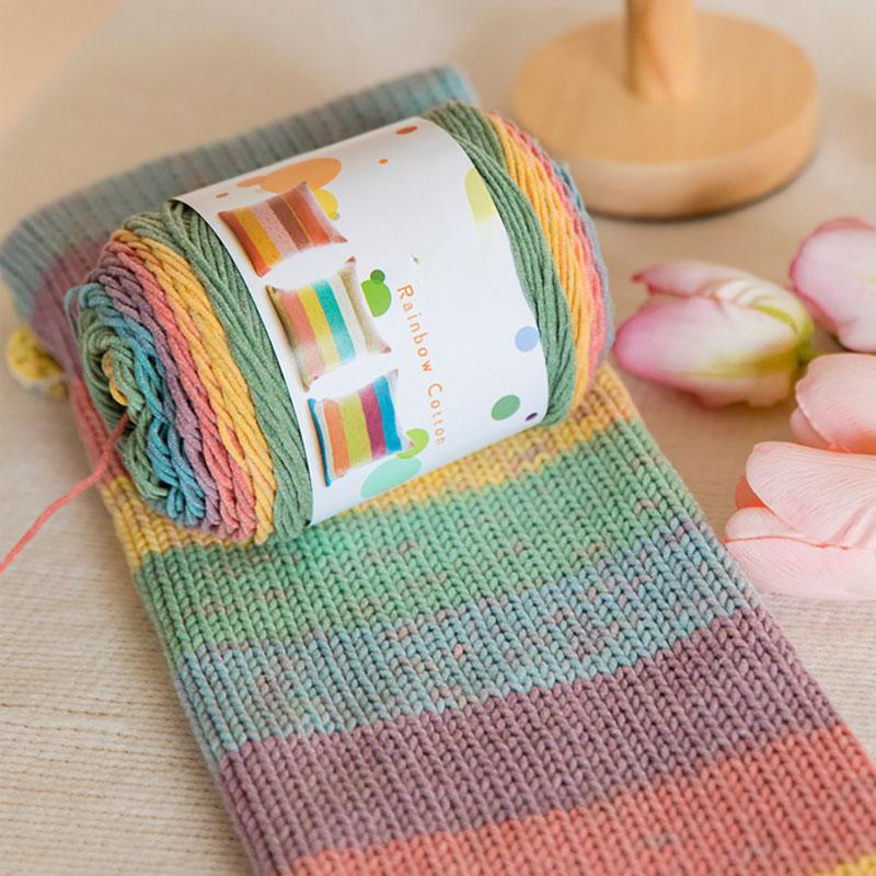 6pcs Gradient Chunky Yarn for Cushions Acrylic Yarn Bundle (600g) - Extra Thick Multicolor Ombre Crochet Yarn for Pillow Covers DIY Knitting Projects