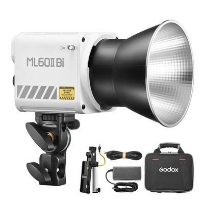 GODOX ML60II Bi Kit 70 Вт Комплект видеолампы Двухцветный светильник для фотосъемки 2800K-6500K Регулируемый индекс цветопередачи более 96 с
