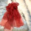 Elegant Imitation Silk Scarf - Solid Color, Sun Protection, Fashionable Female Shawl, Long and Simple Design