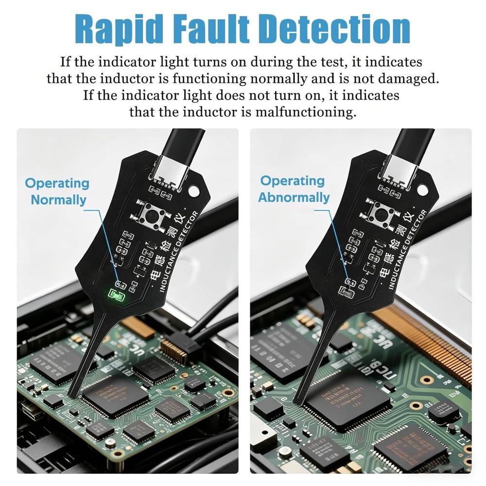 Type-C Inductor Tester, Electronic Circuit Board Inductance Detector, High-Sensitivity Electromagnetic Induction Rapid Fault Detection Tool