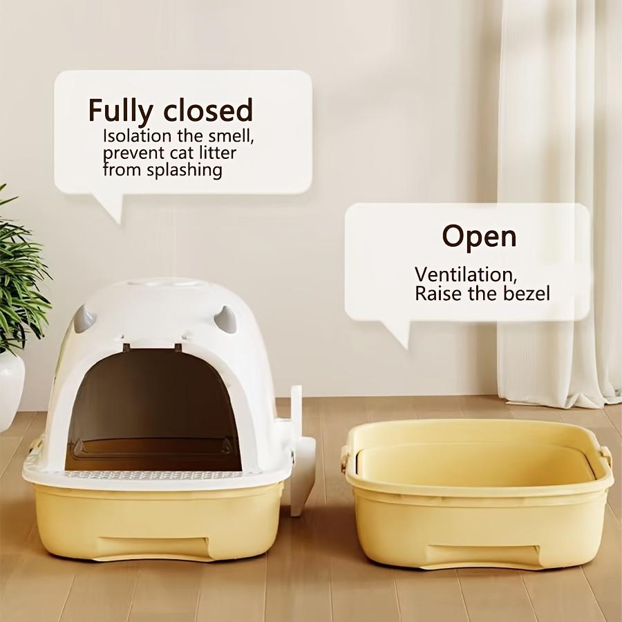 Полностью закрытый туалет для кошек с защитой от брызг, туалет для домашних животных с защитой от запаха для домашних кошек