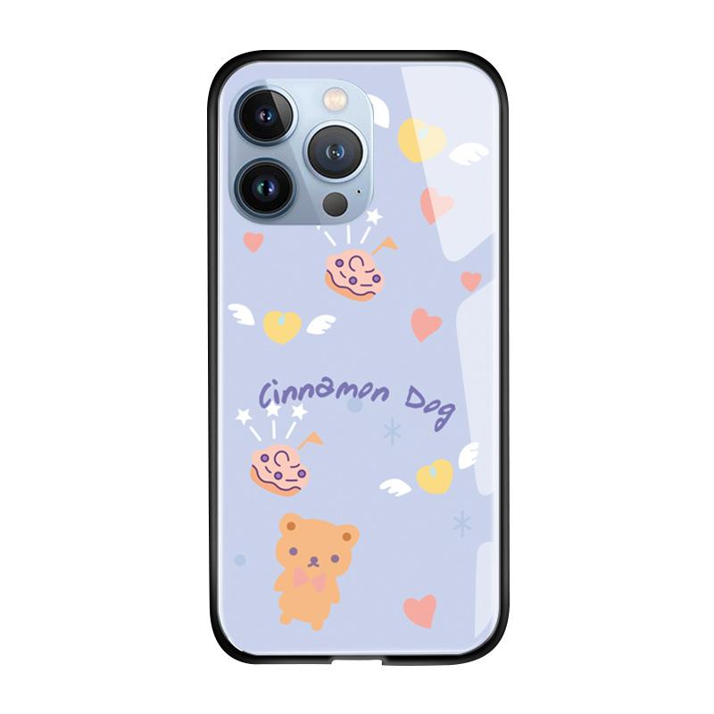 Чехол для телефона из закаленного стекла для iPhone 11 12 13 14 15 16 17 Redmi 10 12 14C Note10 Note14 Xiaomi 11Lite PocoC75 Мягкий край Ударопрочный Гладкий чехол