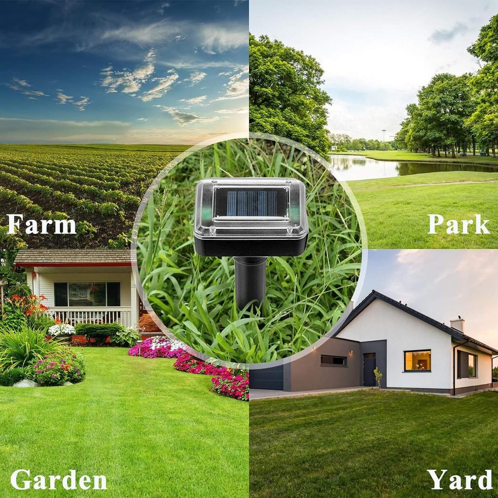 Solar Square Powered Ultrasonic Snake Rodent Repellent Electronic Pest Tool