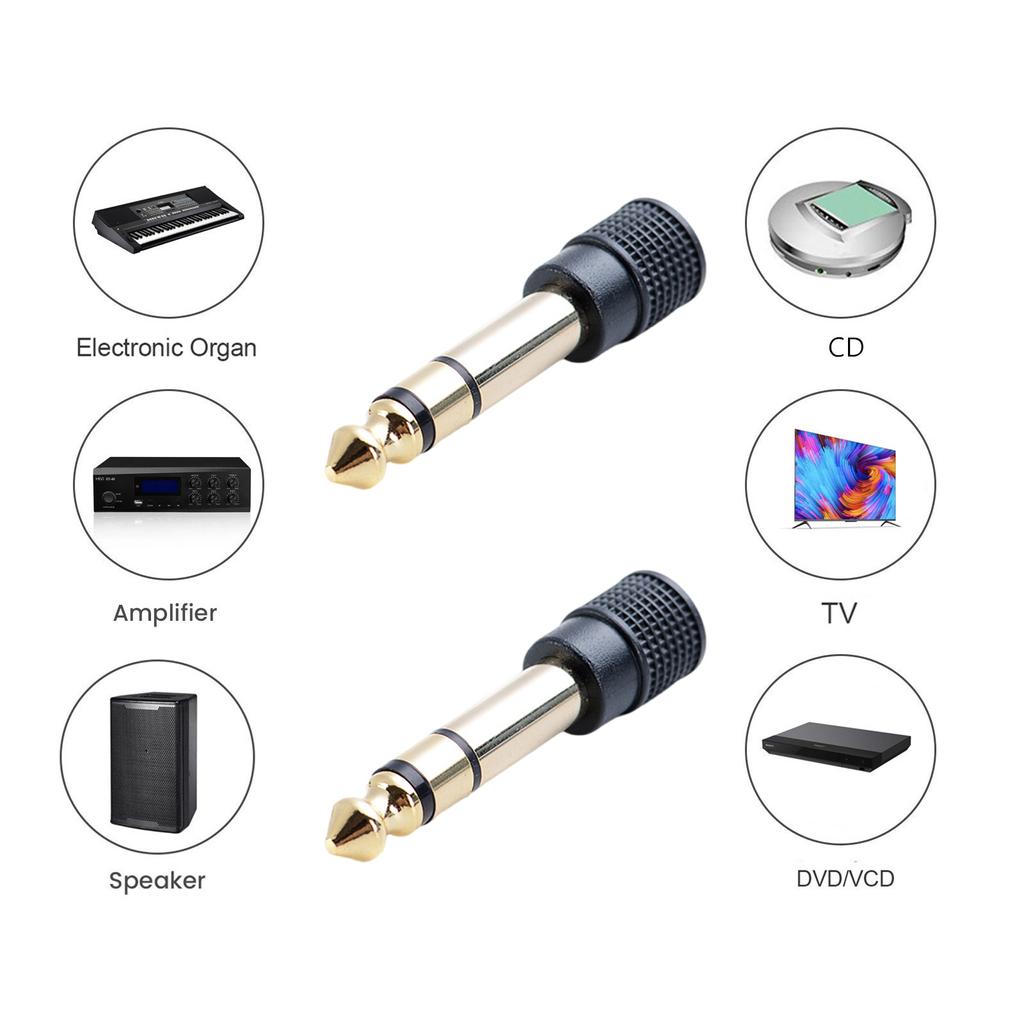 6,35 мм 1/4 штекер на 3,5 мм 1/8 гнездо стереонаушники адаптер штекер позолоченный для динамика наушников гитары цифрового пианино