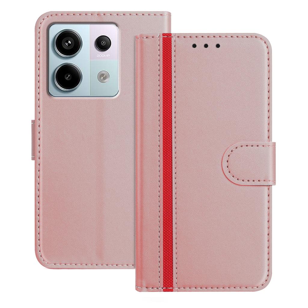 For Xiaomi Redmi Note 13 Pro 5G Phone Cases Wallet Stand Color Splicing Leather Cover with Magnetic Clasp
