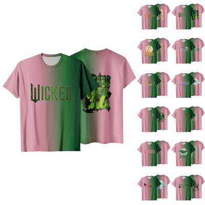 Модная рабочая одежда с коротким рукавом и круглым вырезом, принтованные топы для женщин, летние топы