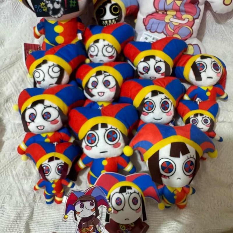 Pomni Jax Plush Doll 10cm Q Version Soft Stuffed Doll Anime Periphery Cartoon Toy Gift For Adult Anime Fans Collection